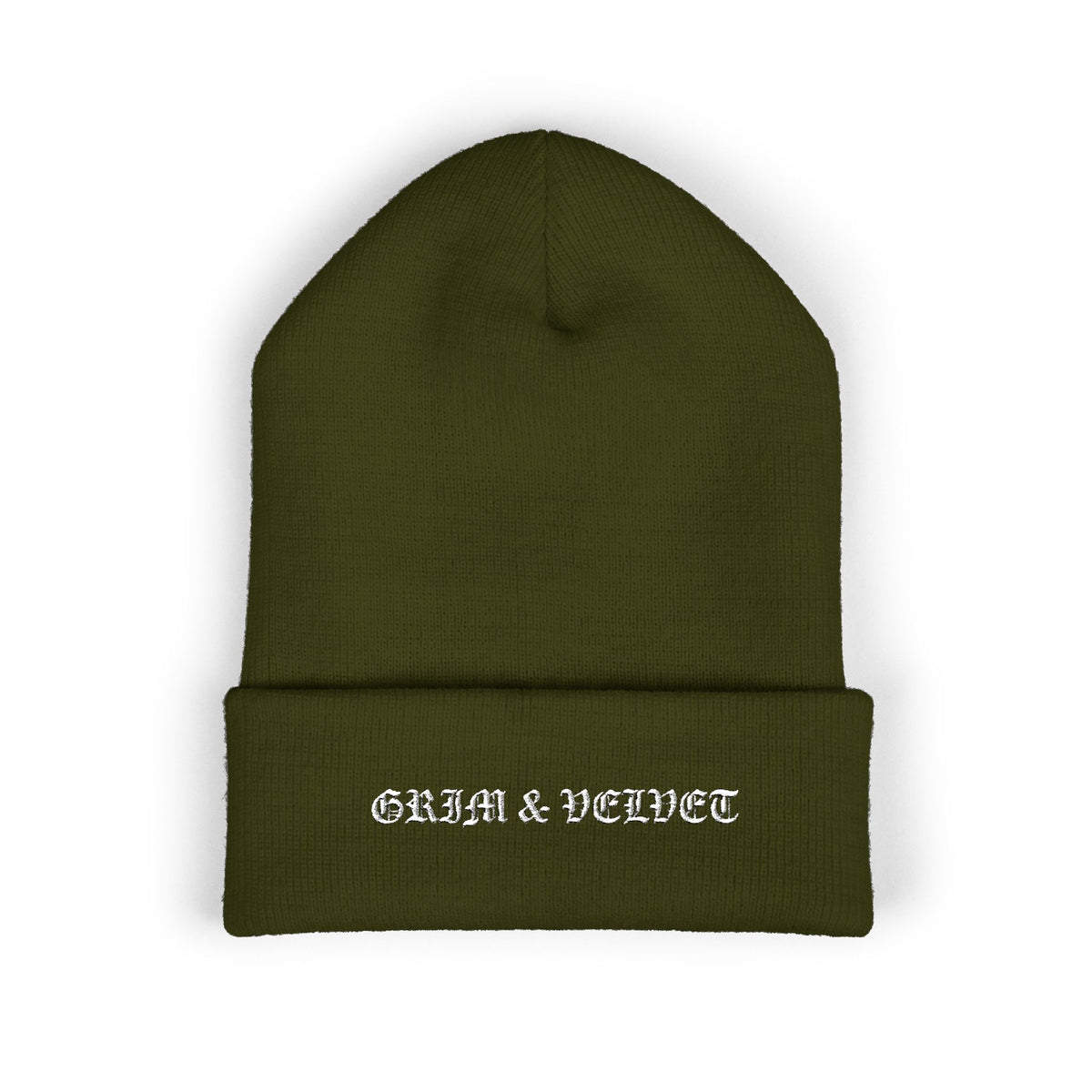 Grim & Velvet Heart Soul Embroidered Cuffed Beanie