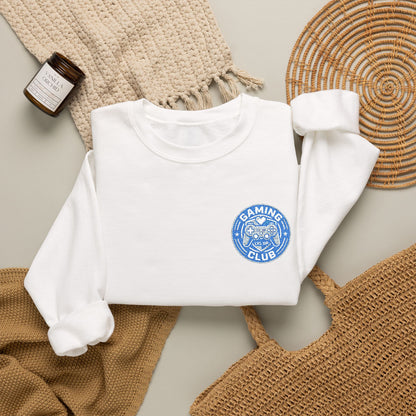 Gaming Club Embroidered Chest Logo Crewneck Sweatshirt