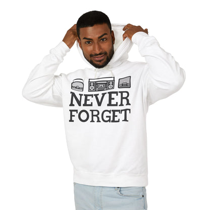 Retro Tech 'Never Forget' Lightweight Hooded Sweatshirt