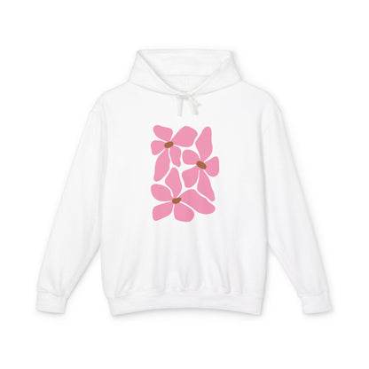 Pink Petal Bloom Lightweight Women's Hooded Sweatshirt