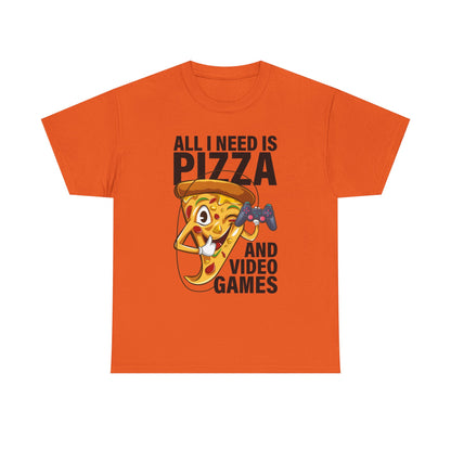 "All I Need Is Pizza And Video Games" Graphic T-Shirt