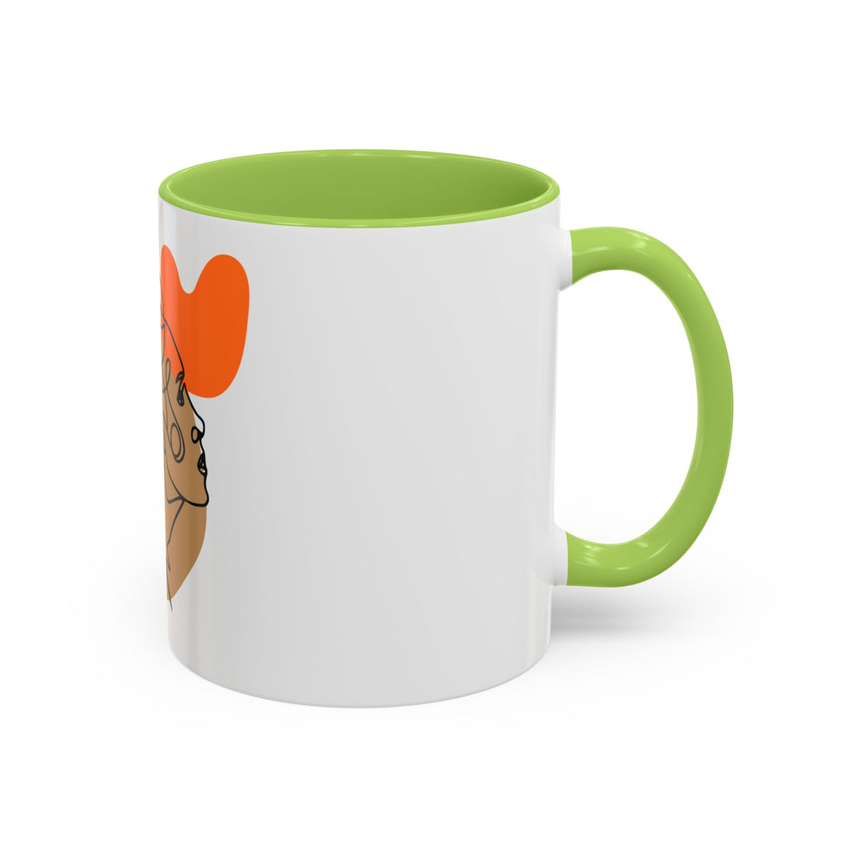 Abstract Line Art Woman Accent 110z Mug