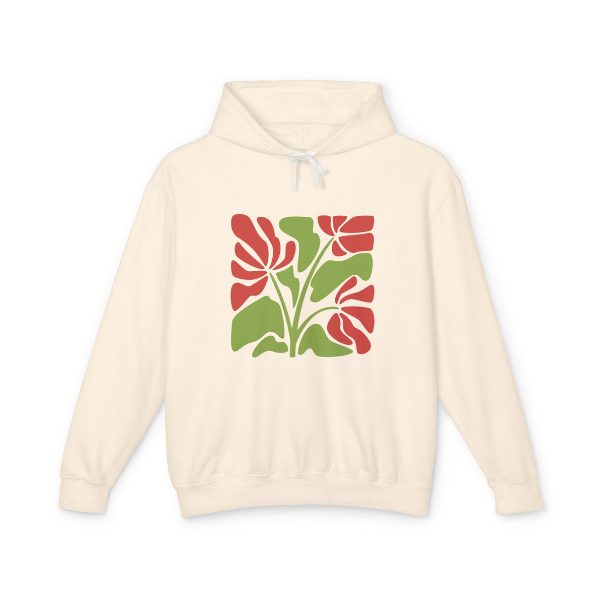 Botanical Floral Lightweight Women's Hooded Sweatshirt