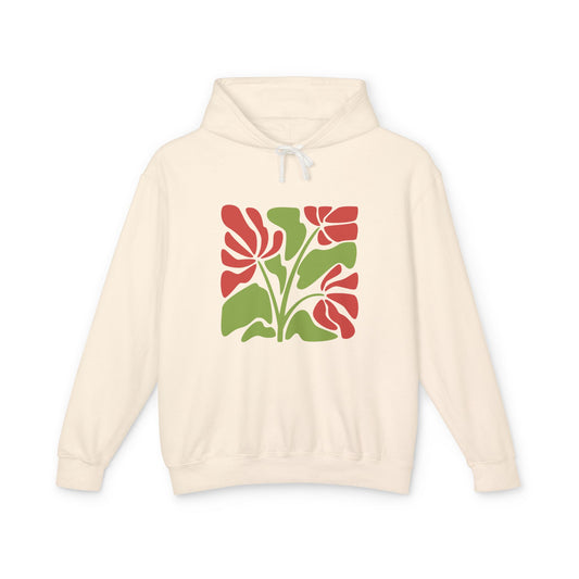 Botanical Floral Lightweight Women's Hooded Sweatshirt