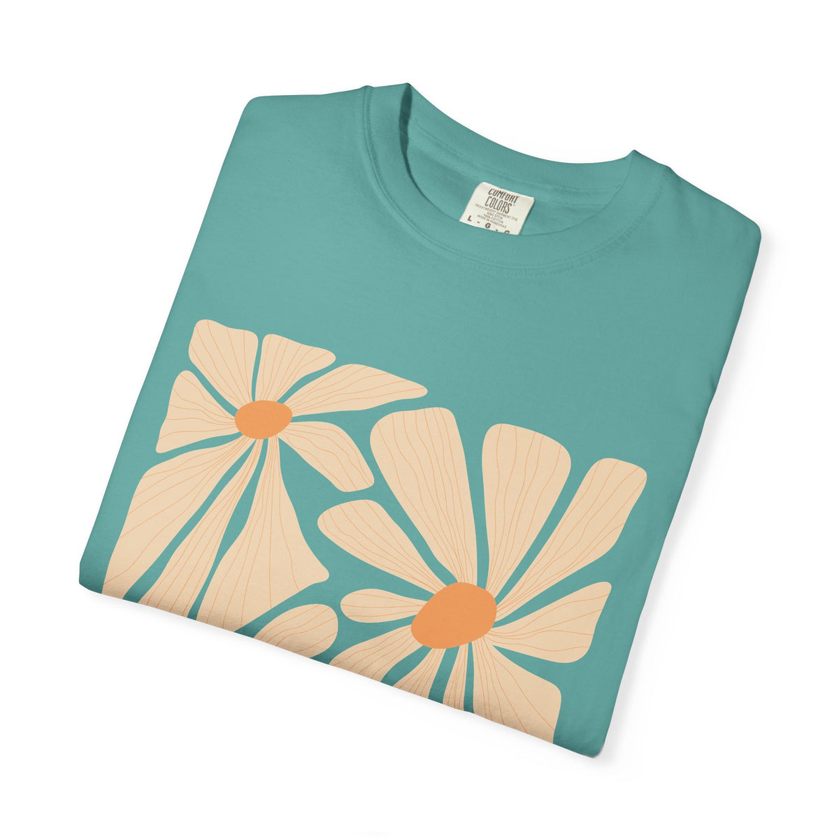 Daisy Square Garment-Dyed Women's T-Shirt