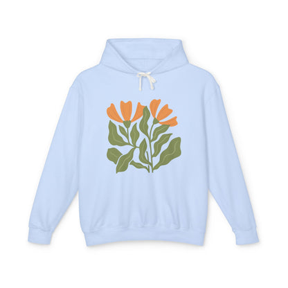 Botanical Tulip Flower Lightweight Women's Hooded Sweatshirt