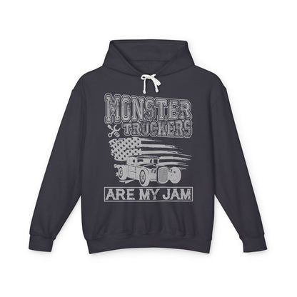 Monster Truckers Are My Jam Lightweight Hooded Sweatshirt