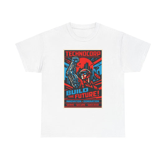Cyberpunk TechnoCorp 'Build the Future' Men's T‑Shirt