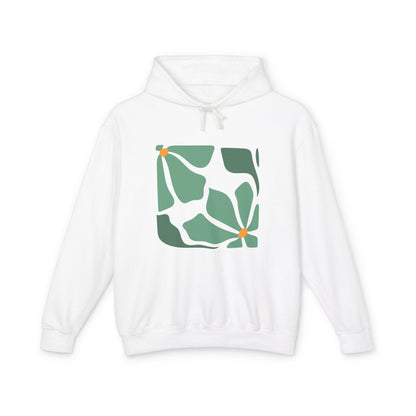 Abstract Botanical Floral Lightweight Women's Hooded Sweatshirt
