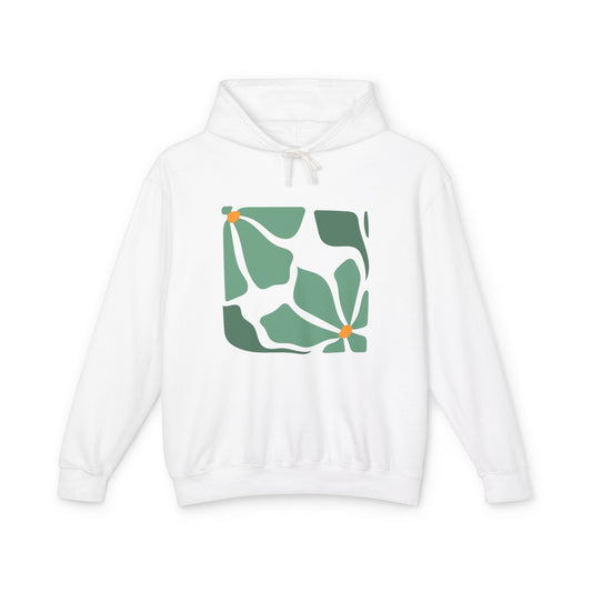 Abstract Botanical Floral Lightweight Women's Hooded Sweatshirt