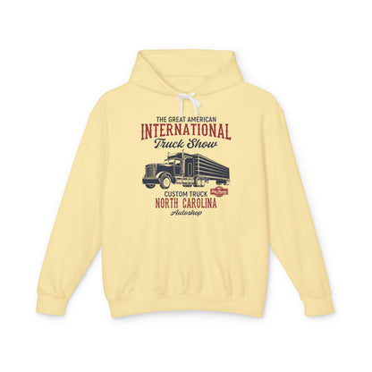 Great American International Truck Show North Carolina Lightweight Hooded Sweatshirt
