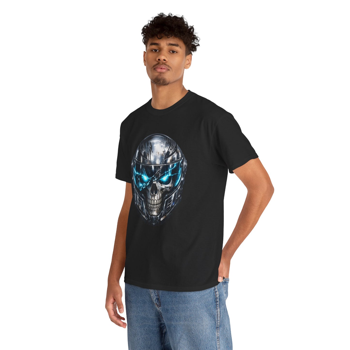 Cyber Skull Helmet Men's T-Shirt