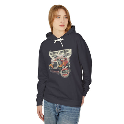 Kustom Kulture Gas Guzzlers Lightweight Hooded Sweatshirt