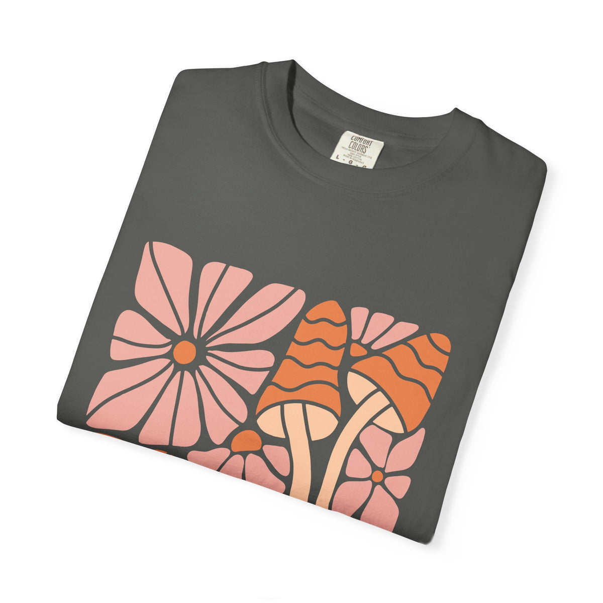 Floral Retro Waves Garment-Dyed Women's T-Shirt