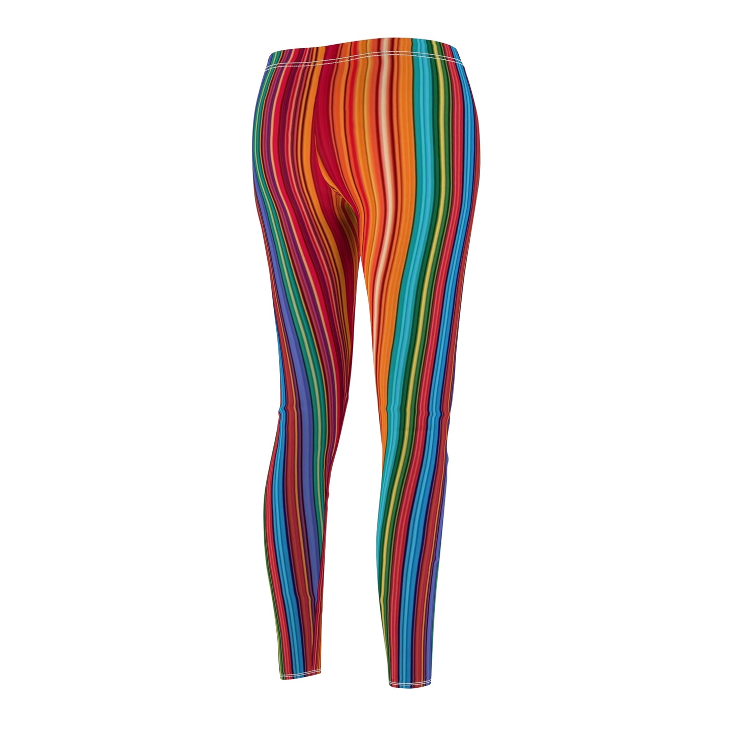 Vibrant Rainbow Stripe Women’s Leggings