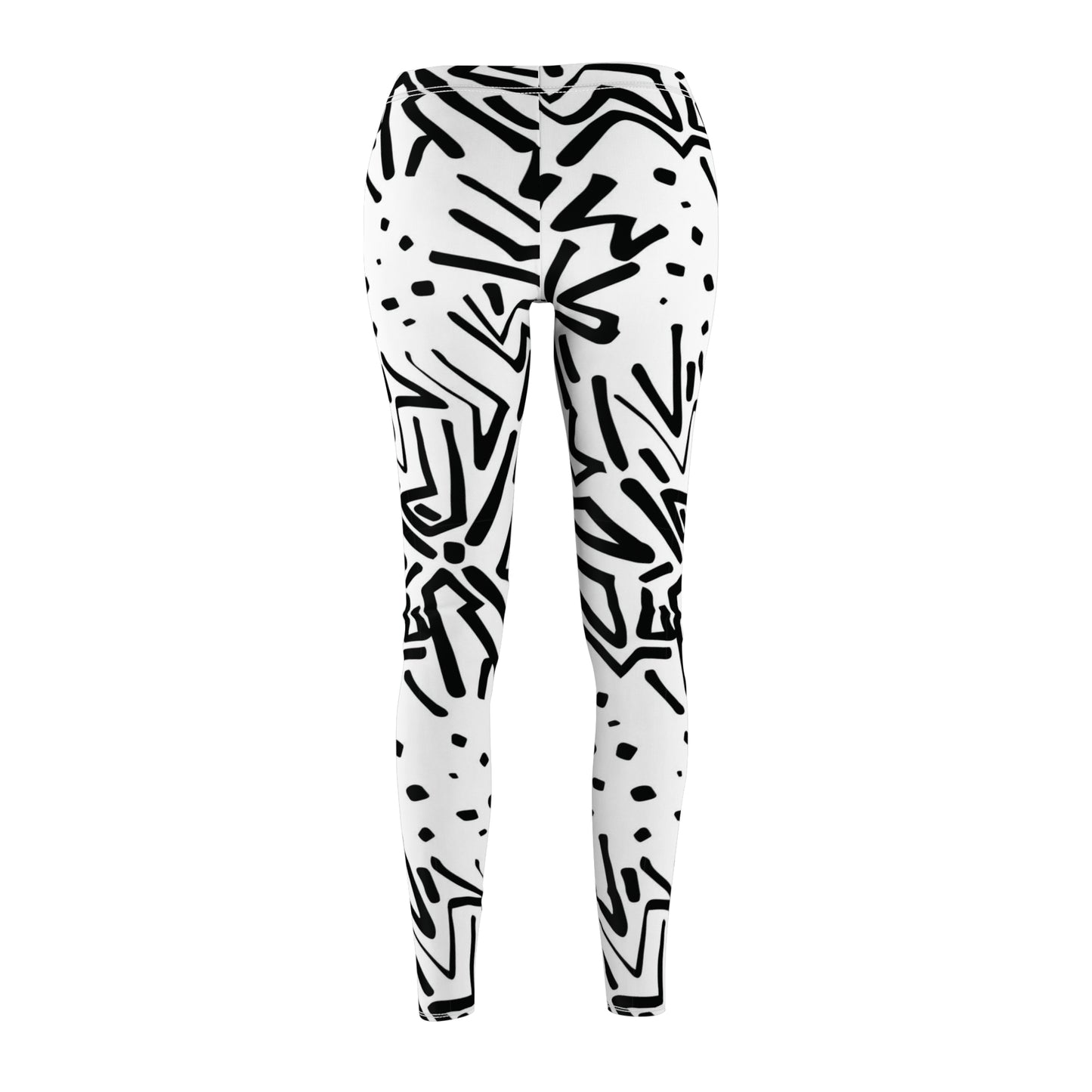 Graphic Doodle Print Women's Casual Leggings