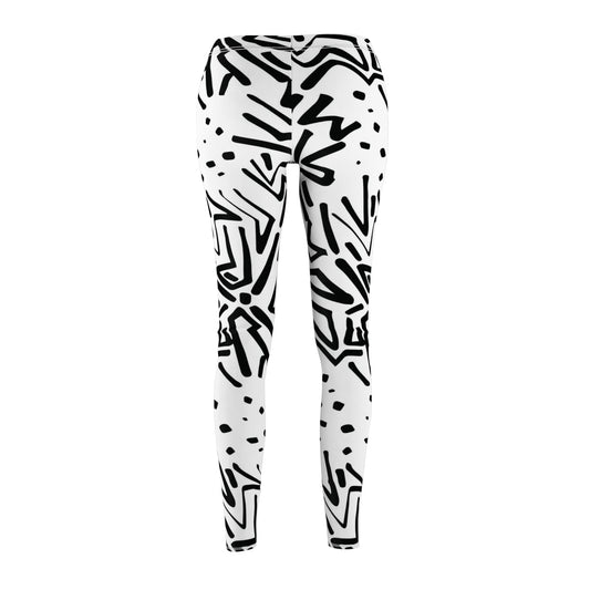 Graphic Doodle Print Women's Casual Leggings