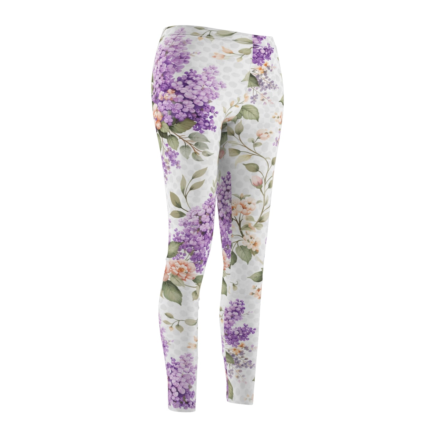 Floral Lilac Watercolor Women's Casual Leggings