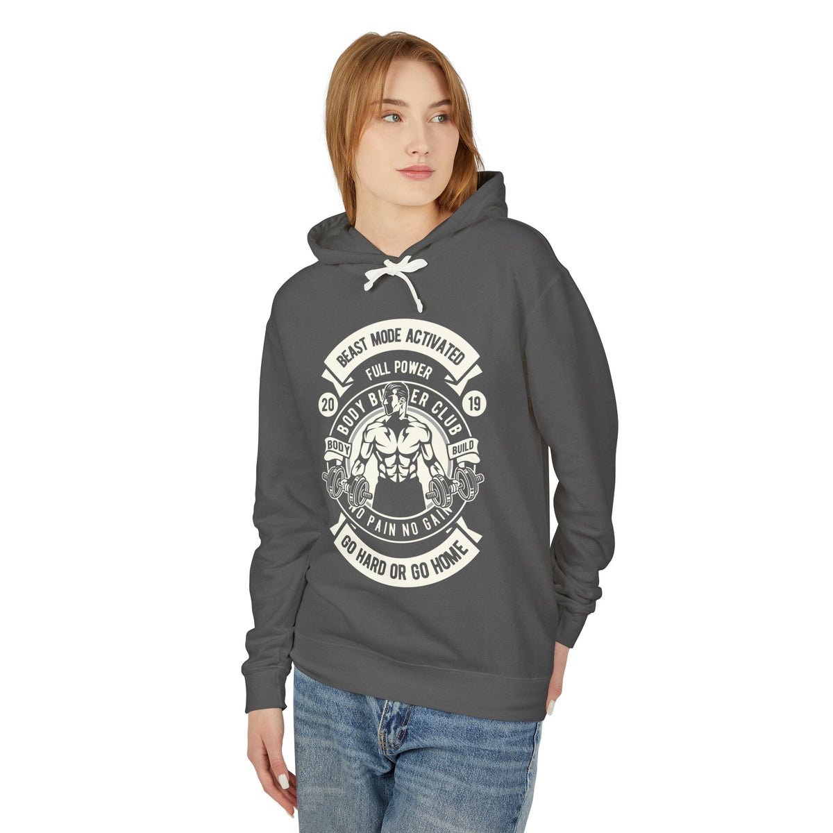 Beast Mode Activated Lightweight Hooded Sweatshirt