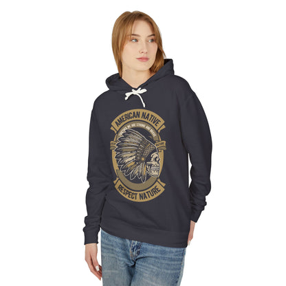 Native American Skull Headdress Hooded Sweatshirt