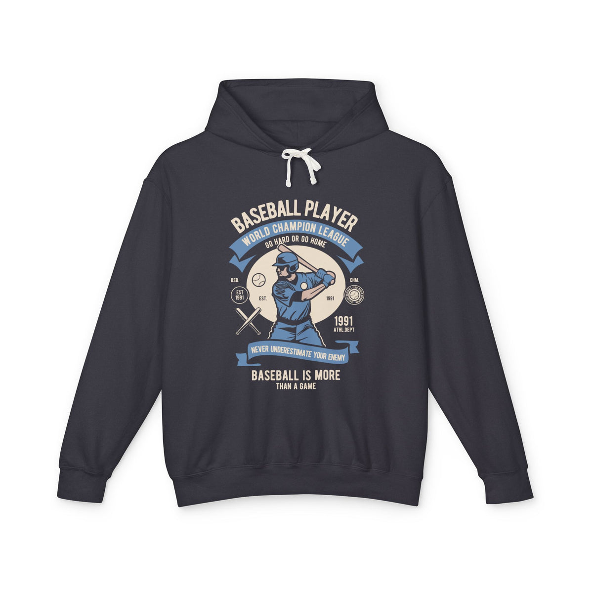 Baseball Player "Baseball Is More Than A Game" Retro Hooded Sweatshirt