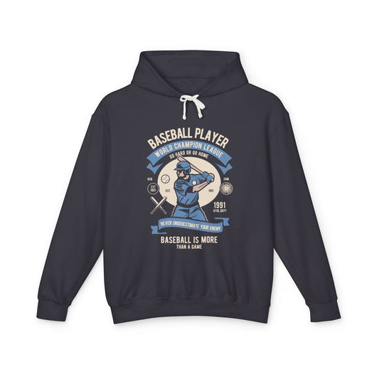 Baseball Player "Baseball Is More Than A Game" Retro Hooded Sweatshirt