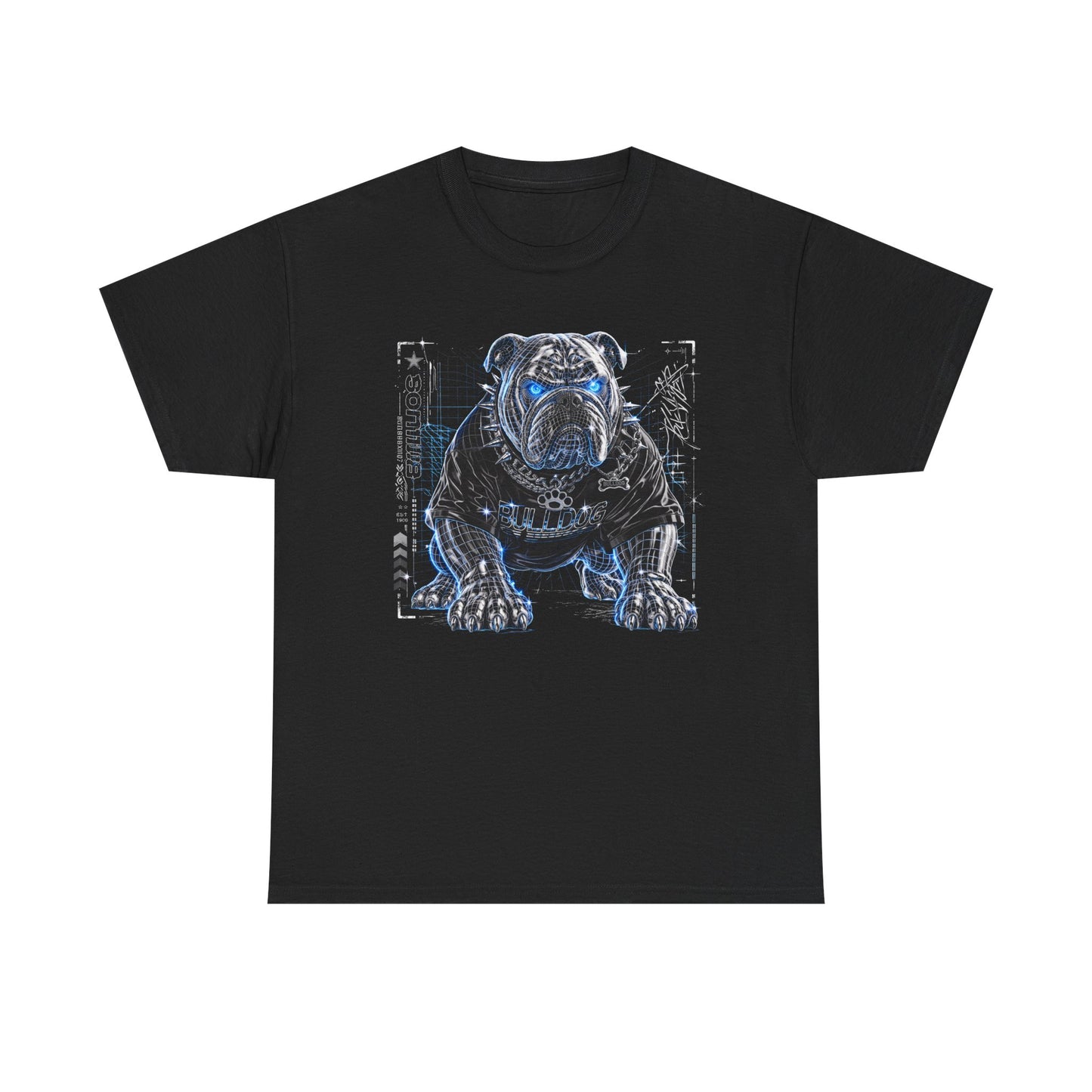 Wire Frame Bulldog Cyberpunk Men's Tee
