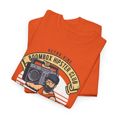 Retro Vibe Hipster Boombox Club T-Shirt
