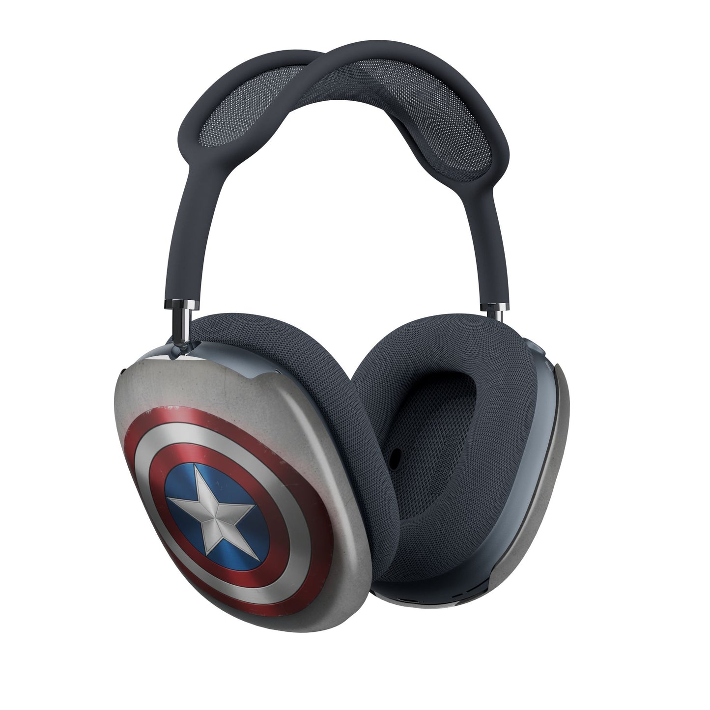 Captain Shield AirPods Max Shell Case Cover Gen 1 and Gen 2, Silver