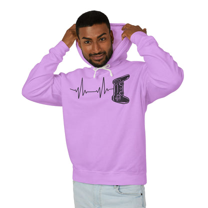Video Game Controller ECG Lightweight Hooded Sweatshirt