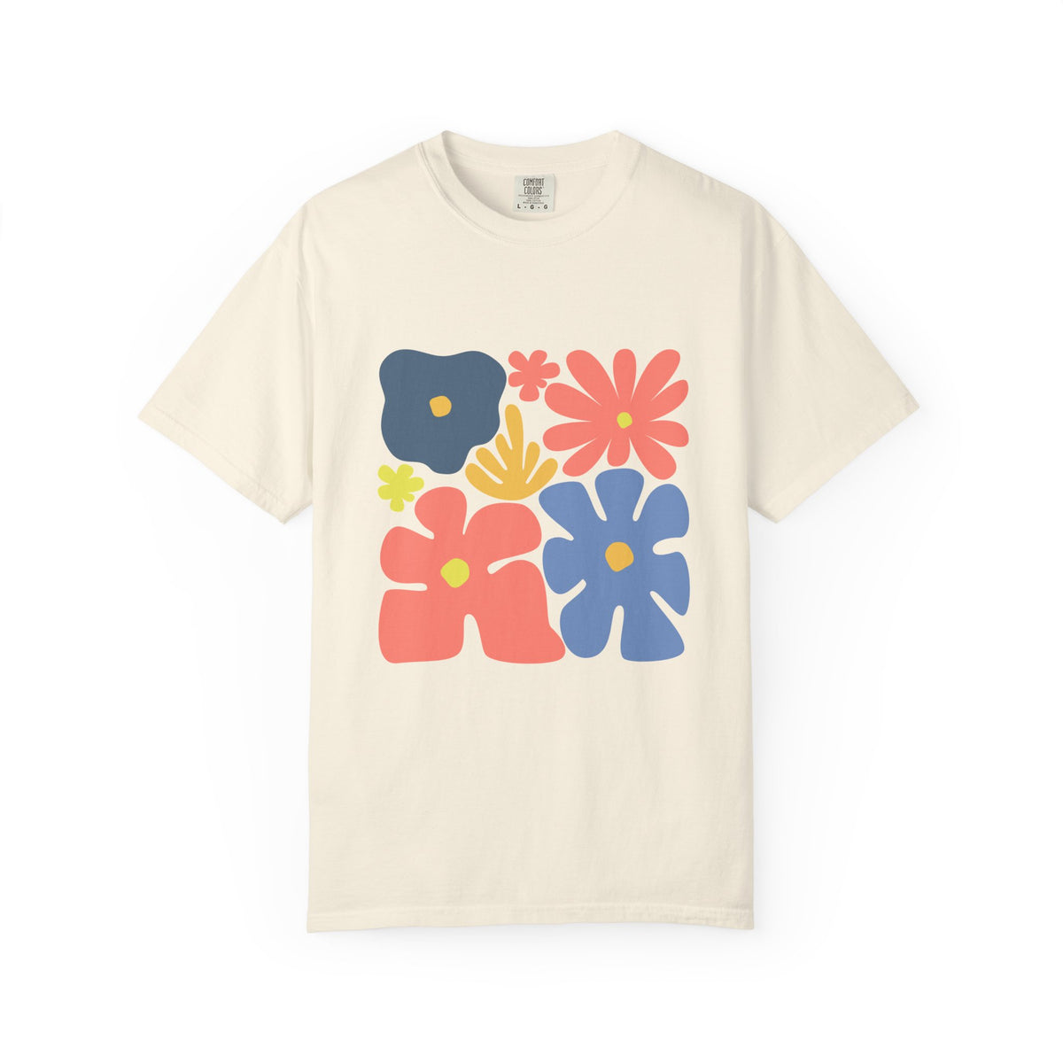 Colorful 70s Bloom Garment-Dyed Women's T-Shirt