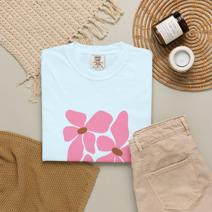 Pink Petal Bloom Garment-Dyed Women's T-Shirt