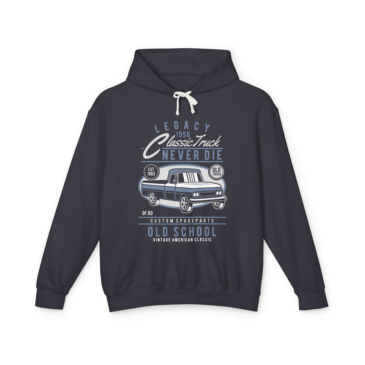 "Classic Truck Never Die" Vintage Old School Hooded Sweatshirt