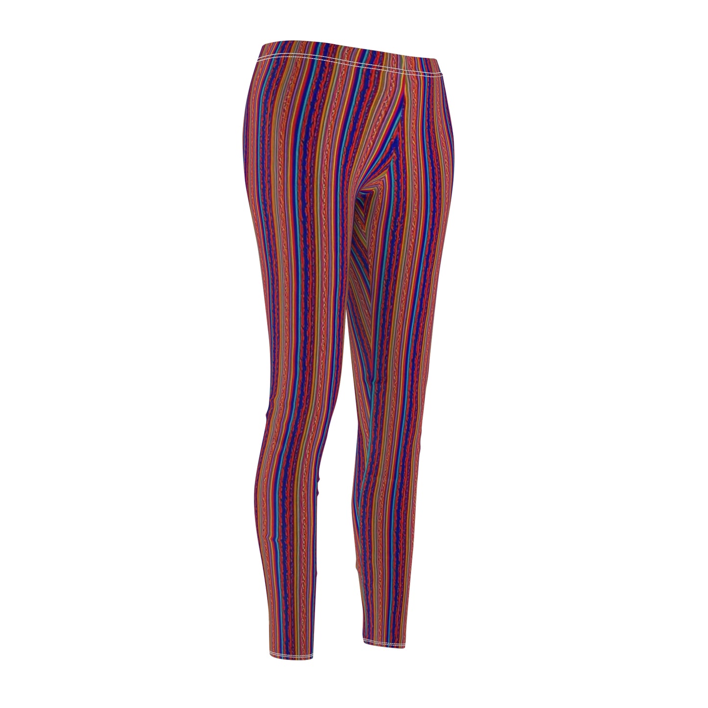 Boho Vertical Striped Women's Leggings