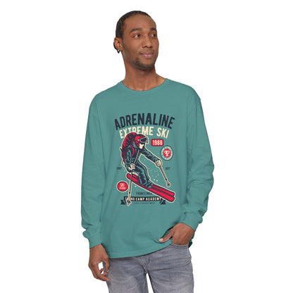 Adrenaline Extreme Ski Garment-Dyed Long Sleeve T-Shirt