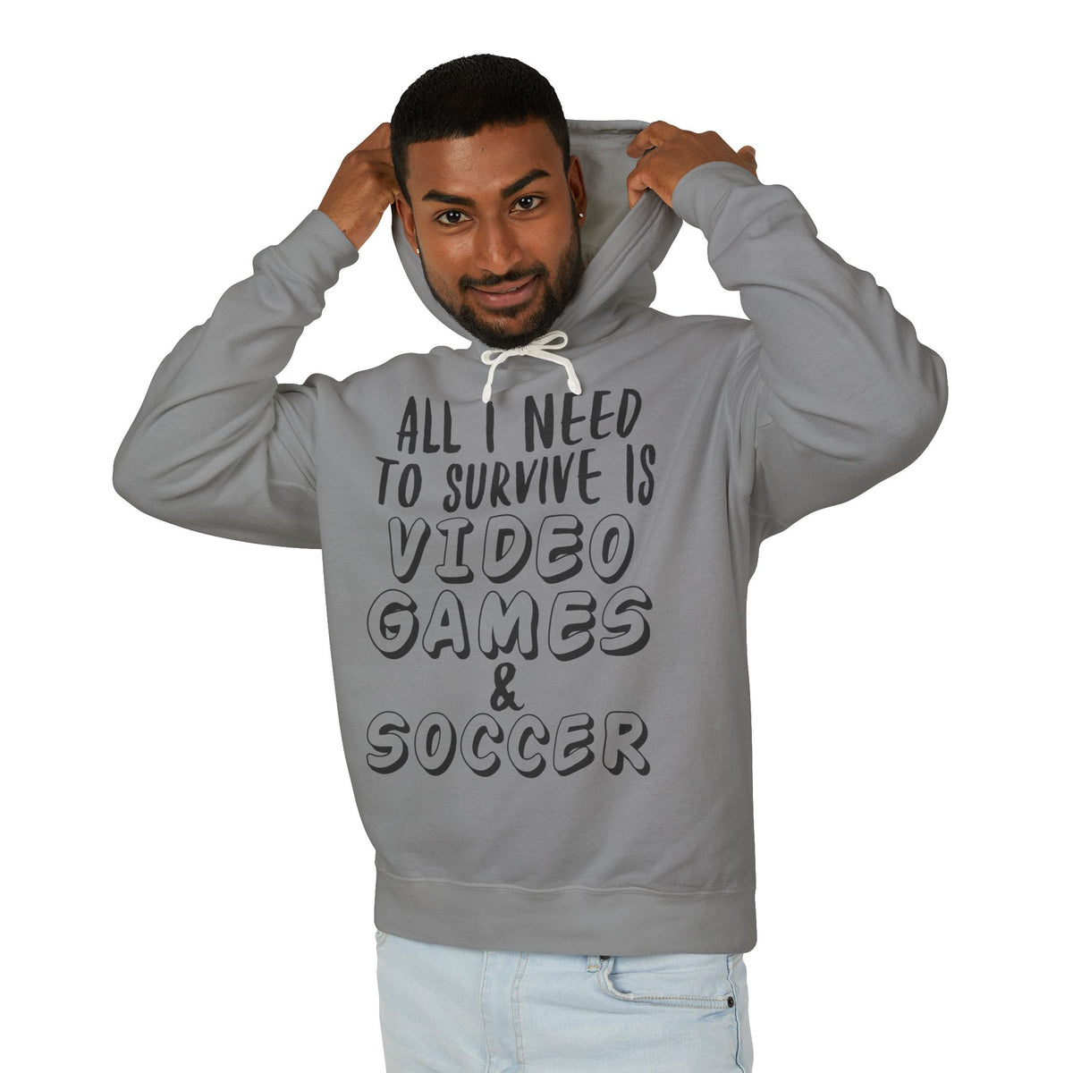 "All I Need To Survive" Casual Gamer Hooded Sweatshirt