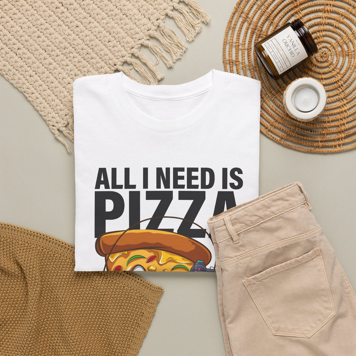 "All I Need Is Pizza And Video Games" Graphic T-Shirt