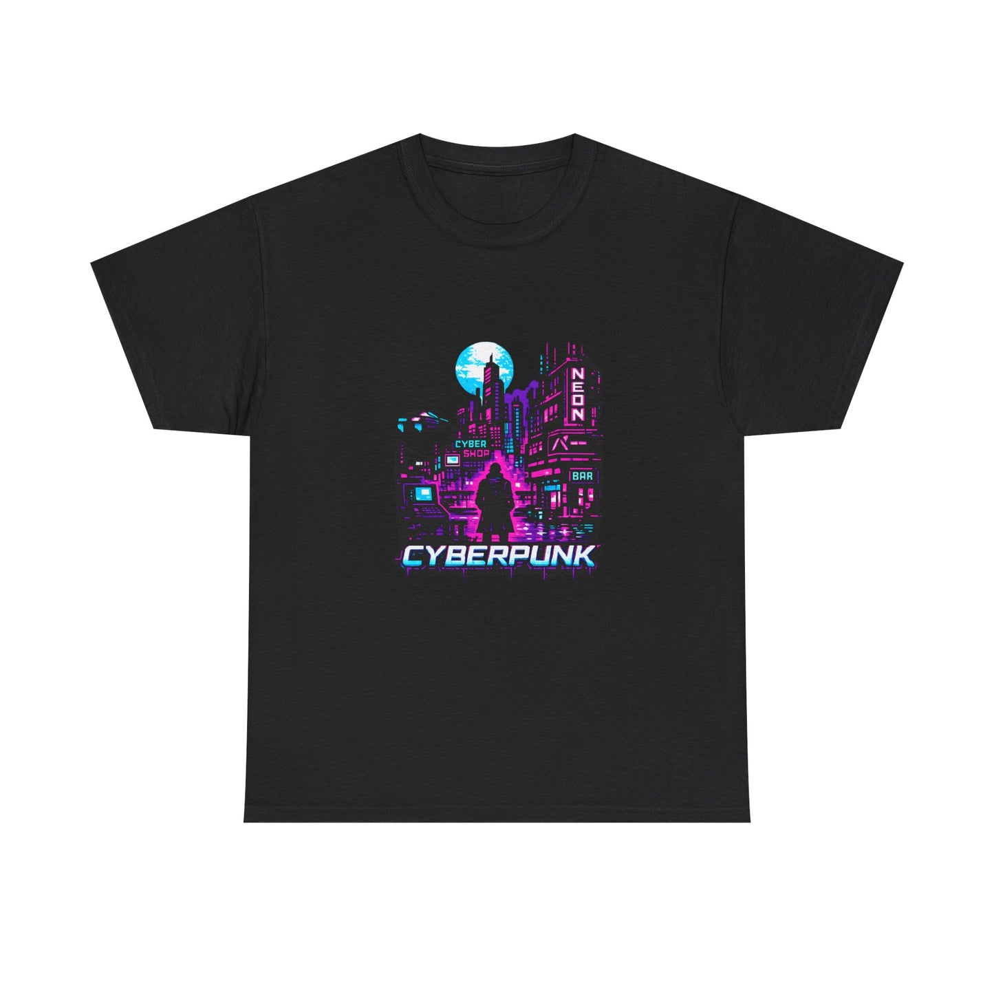 Y2K Cyberpunk City Men's Tee