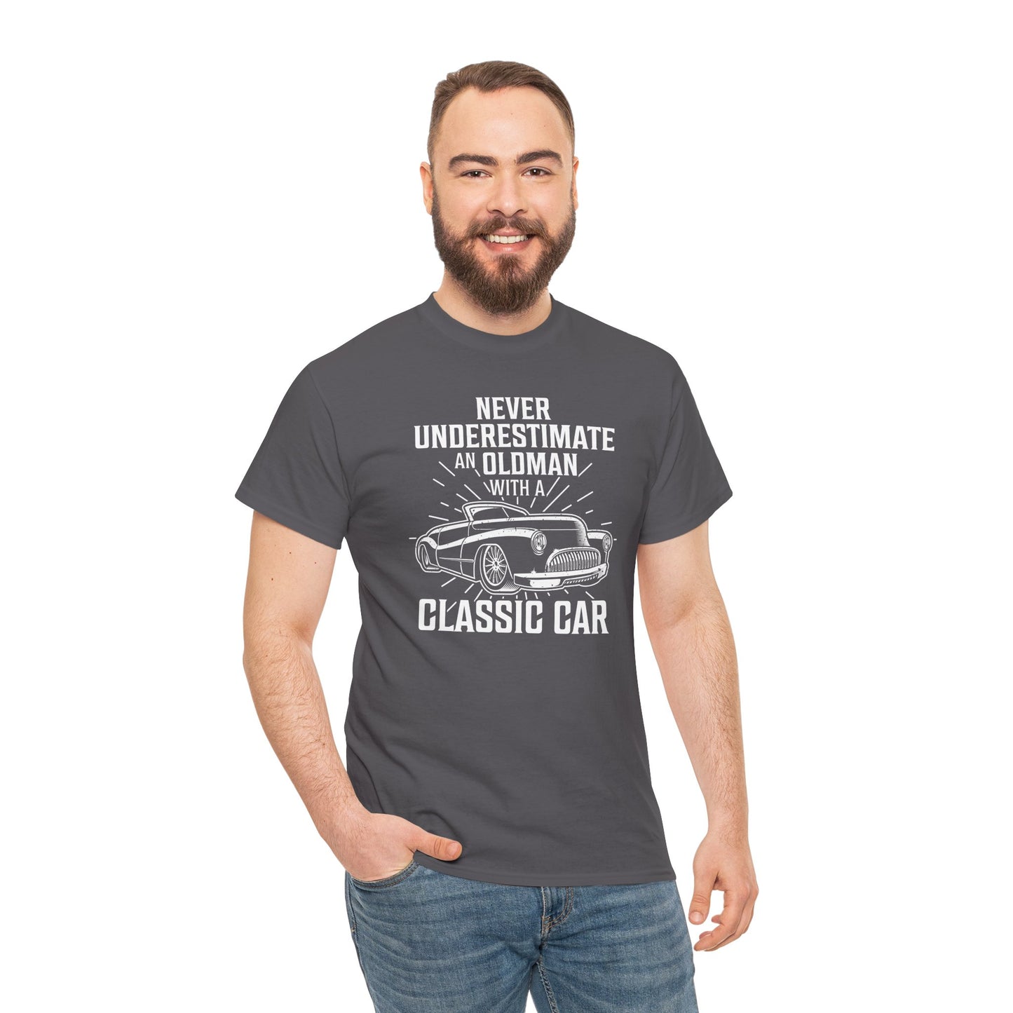 Never Underestimate Old Man With Classic Car Men's T-Shirt