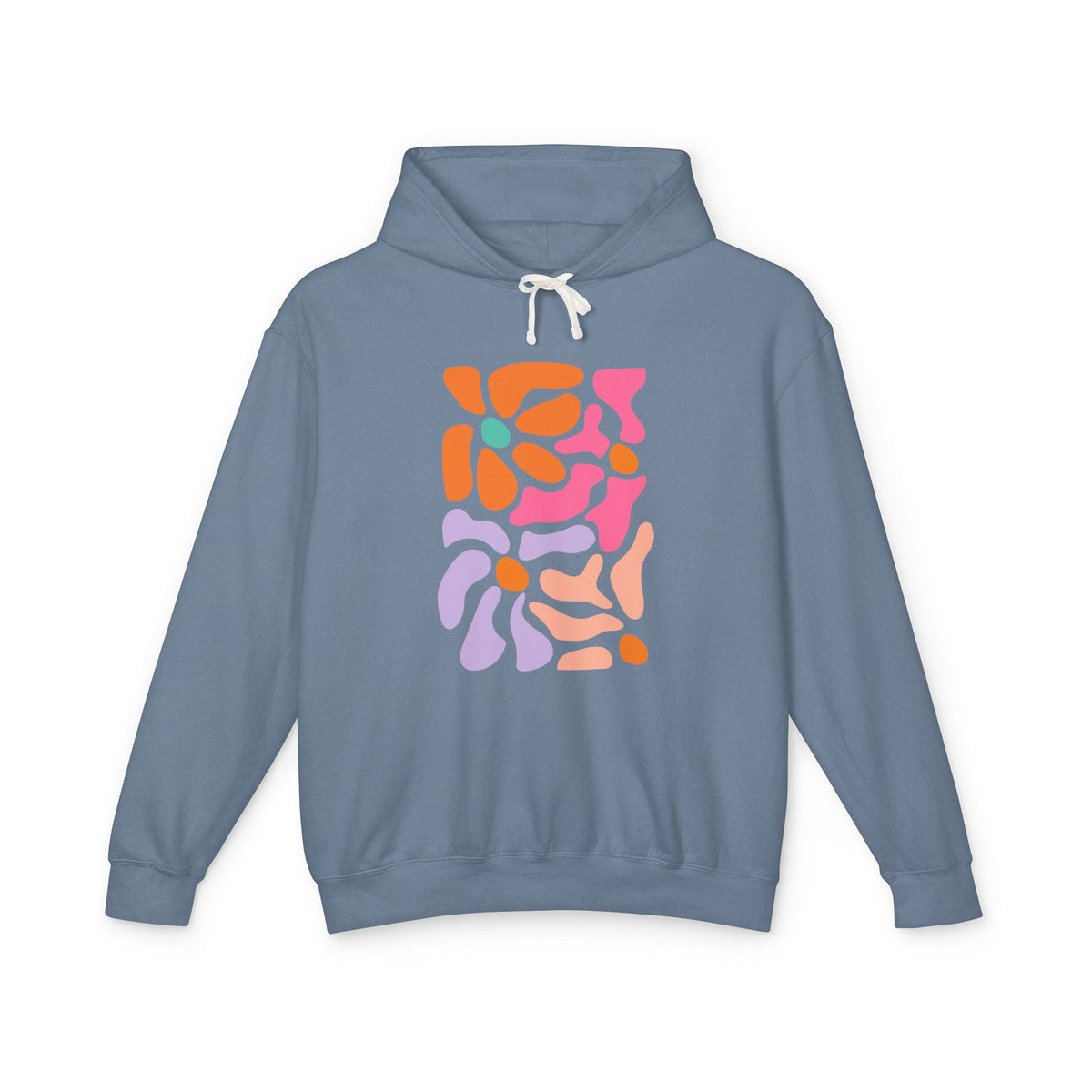 Colorful Abstract Shapes Lightweight Women's Hooded Sweatshirt