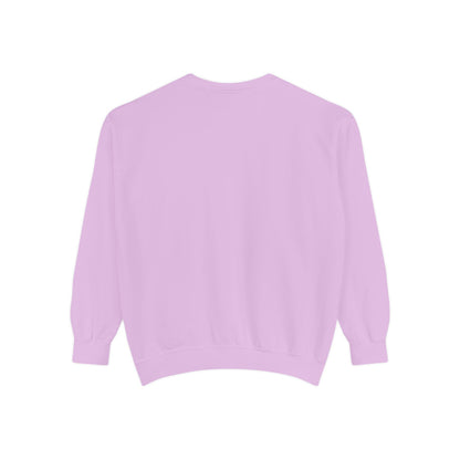 Pink Retro Flower Graphic Garment-Dyed Women's Hooded Sweatshirt