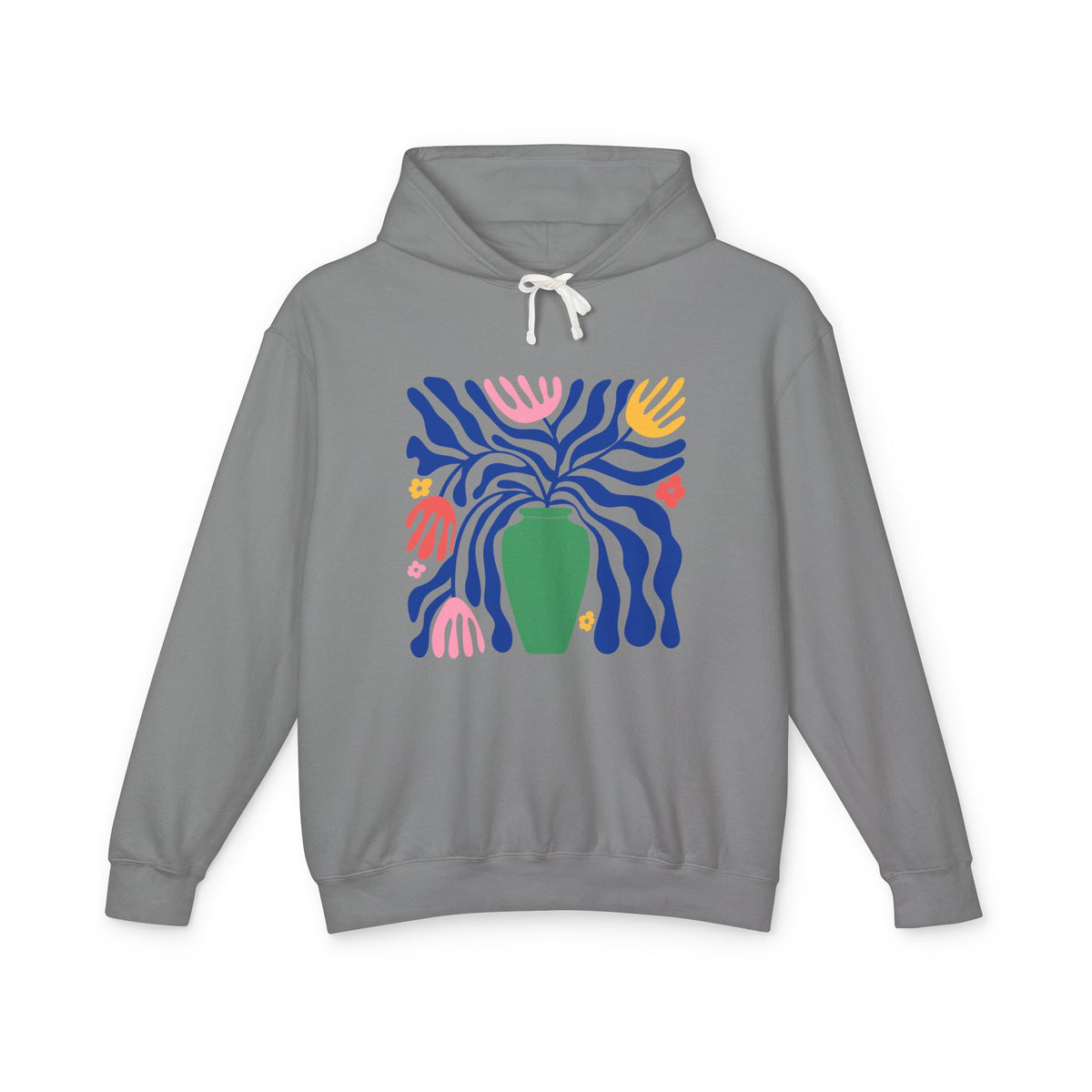 Colorful Folk Art Botanical Lightweight Women's Hooded Sweatshirt