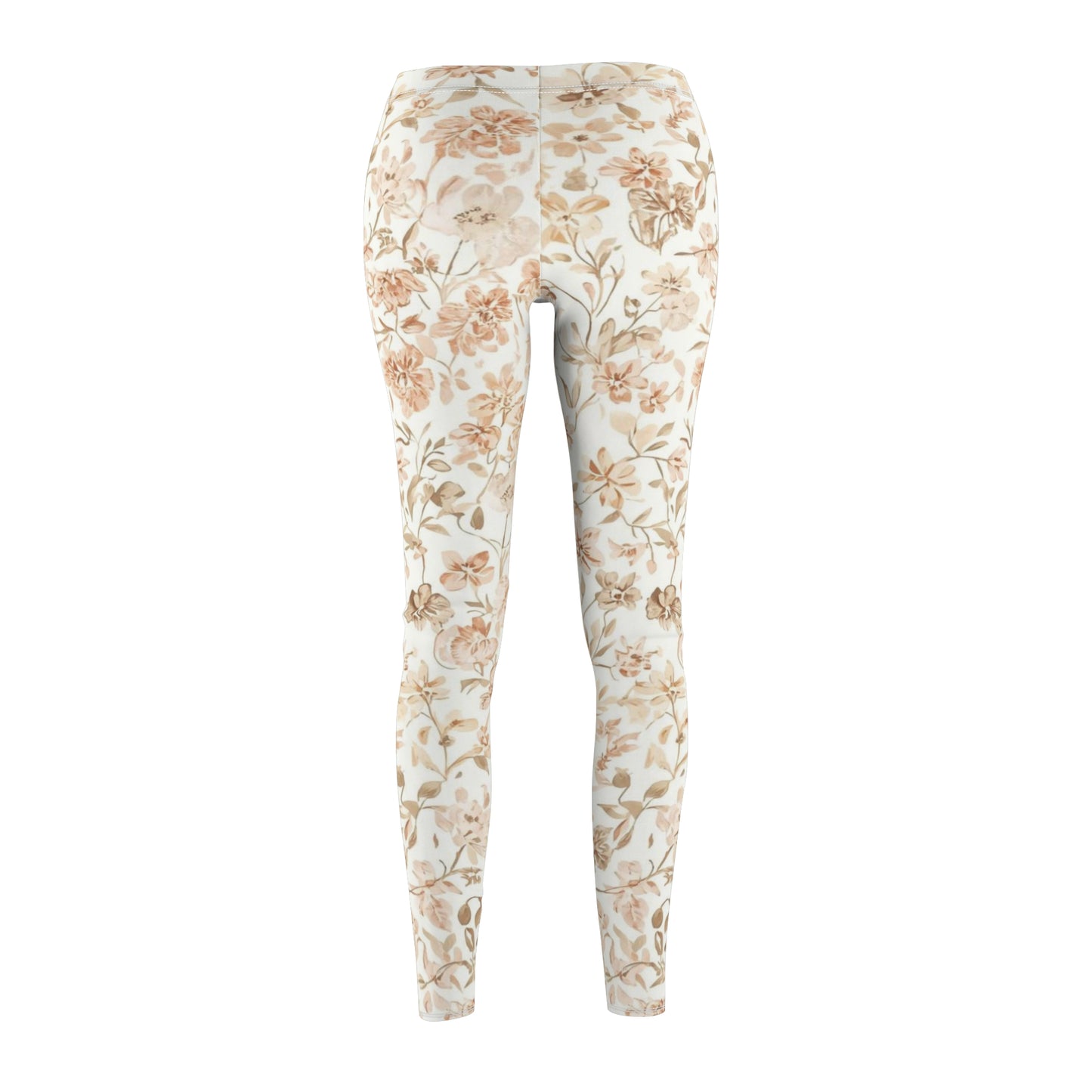 Floral Cream Toned Women's Leggings