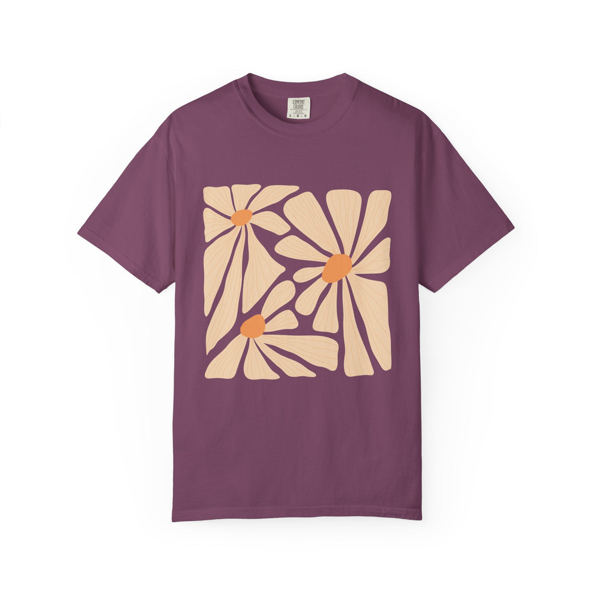 Daisy Square Garment-Dyed Women's T-Shirt