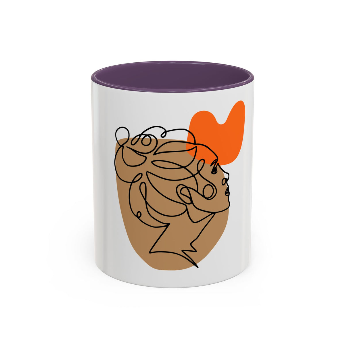 Abstract Line Art Woman Accent 110z Mug