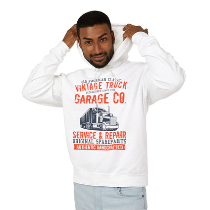 Old American Classic Vintage Truck Garage Co. Lightweight Hooded Sweatshirt