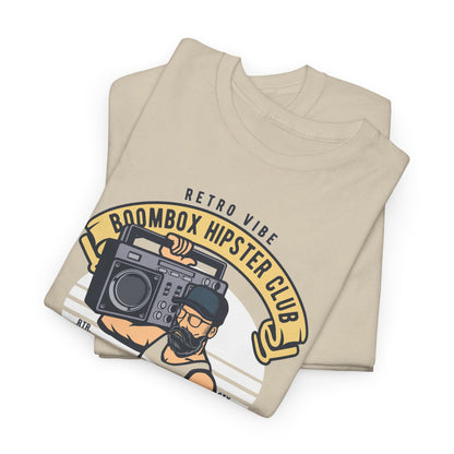Retro Vibe Hipster Boombox Club T-Shirt