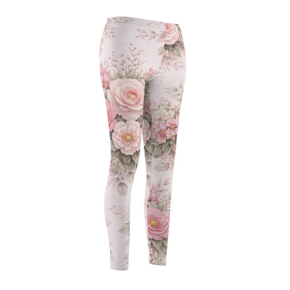 Pink Vintage Garden Women's Casual Leggings