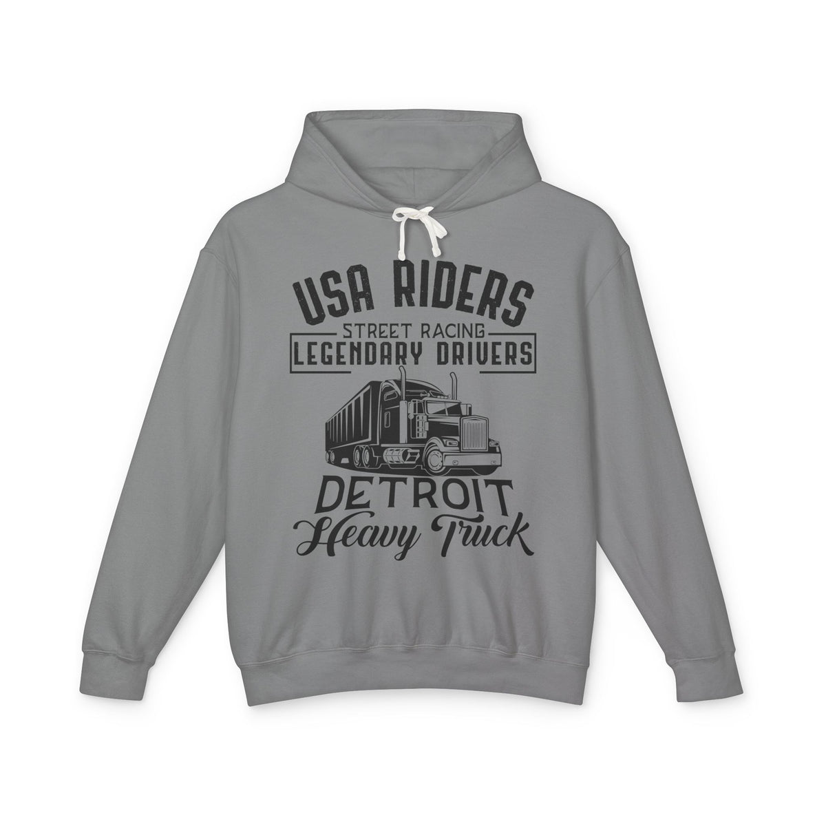 USA Riders Detroit Heavy Truck Lightweight Hooded Sweatshirt