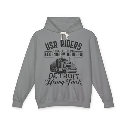 USA Riders Detroit Heavy Truck Lightweight Hooded Sweatshirt